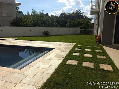 A.S. Jardins Grama Área da Piscina