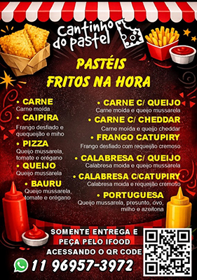 Cardápio Cantinho do Pastel