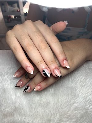 Unha Yin Yang de Fibra de Vidro do Espaço Affrojessy