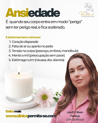 Banner sobre Ansiedade Permita-se Clínica de Psicologia e Saúde