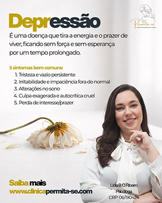 Banner sobre Depressão Permita-se Clínica de Psicologia e Saúde