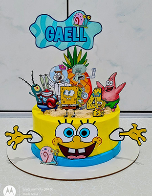Sheila Confeitaria Bolo do Bob Esponja